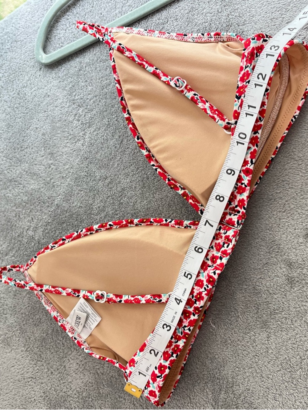 J.Crew Factory Ruffle french bikini 2pc set Mini floral print size Large - Picture 9 of 13